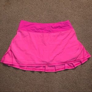 Pink lululemon Pace Rival skirt No Pleat size 6